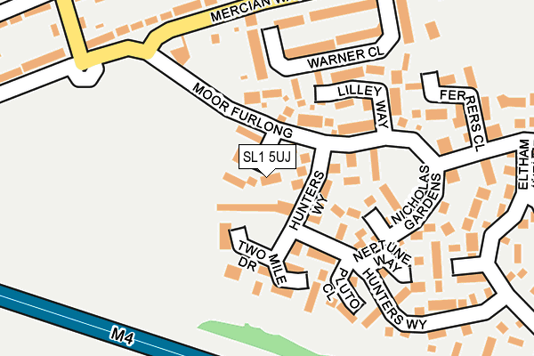 SL1 5UJ map - OS OpenMap – Local (Ordnance Survey)