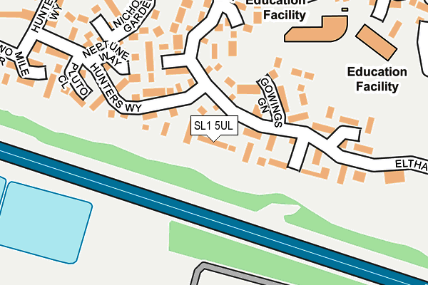 SL1 5UL map - OS OpenMap – Local (Ordnance Survey)