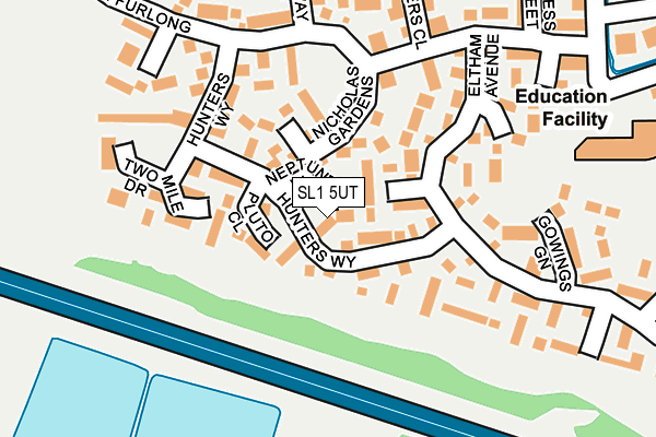 SL1 5UT map - OS OpenMap – Local (Ordnance Survey)