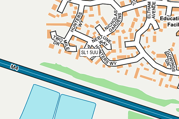 SL1 5UU map - OS OpenMap – Local (Ordnance Survey)