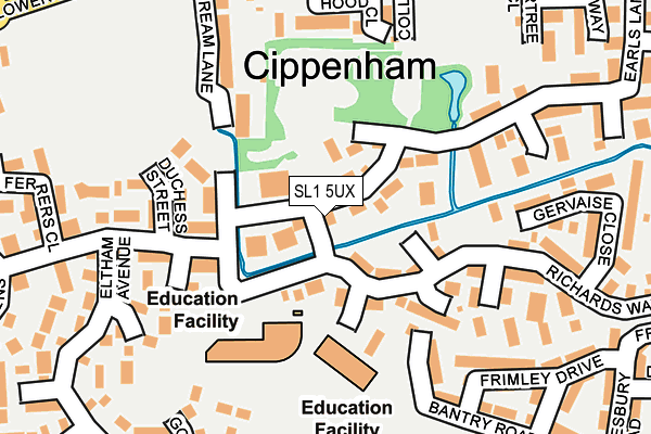 SL1 5UX map - OS OpenMap – Local (Ordnance Survey)