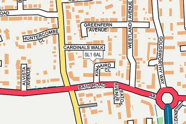 SL1 6AL map - OS OpenMap – Local (Ordnance Survey)