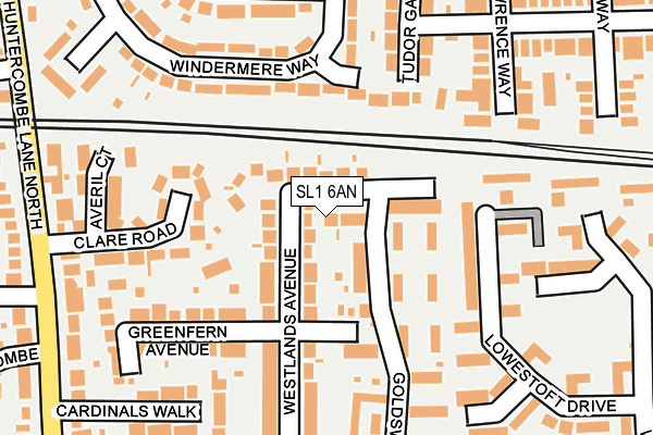 SL1 6AN map - OS OpenMap – Local (Ordnance Survey)