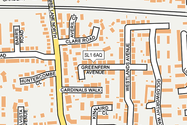 SL1 6AQ map - OS OpenMap – Local (Ordnance Survey)