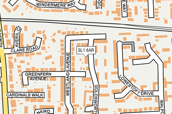 SL1 6AR map - OS OpenMap – Local (Ordnance Survey)