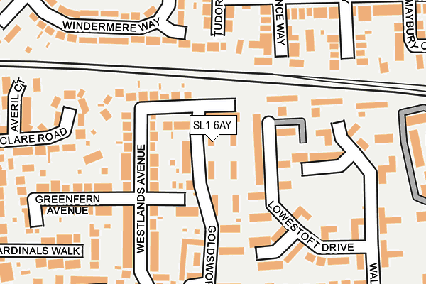 SL1 6AY map - OS OpenMap – Local (Ordnance Survey)