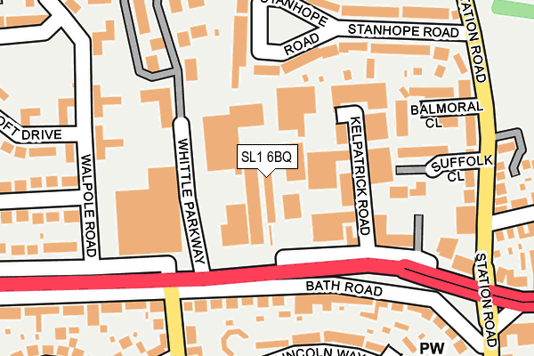 SL1 6BQ map - OS OpenMap – Local (Ordnance Survey)