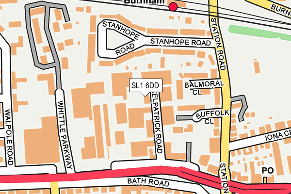 SL1 6DD map - OS OpenMap – Local (Ordnance Survey)
