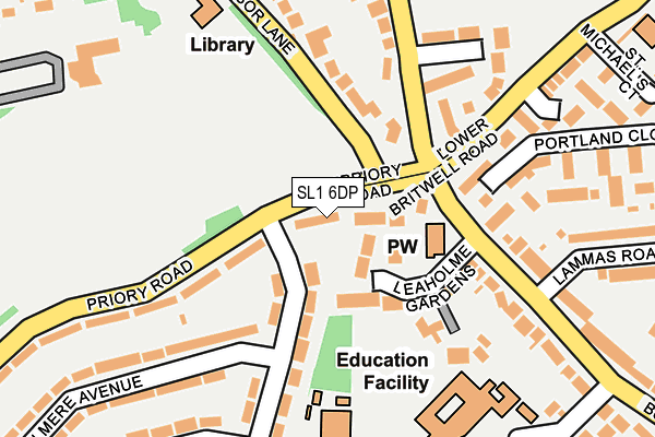 SL1 6DP map - OS OpenMap – Local (Ordnance Survey)