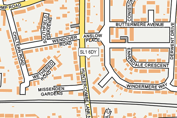 SL1 6DY map - OS OpenMap – Local (Ordnance Survey)