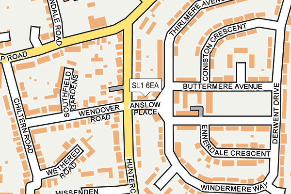 SL1 6EA map - OS OpenMap – Local (Ordnance Survey)