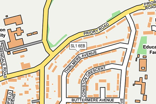 SL1 6EB map - OS OpenMap – Local (Ordnance Survey)