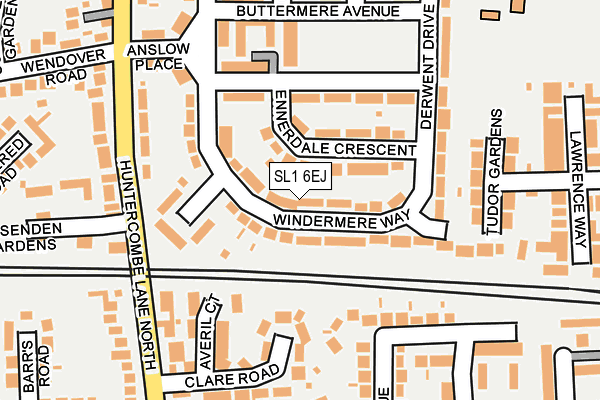 SL1 6EJ map - OS OpenMap – Local (Ordnance Survey)