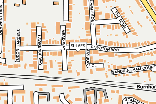 SL1 6ES map - OS OpenMap – Local (Ordnance Survey)