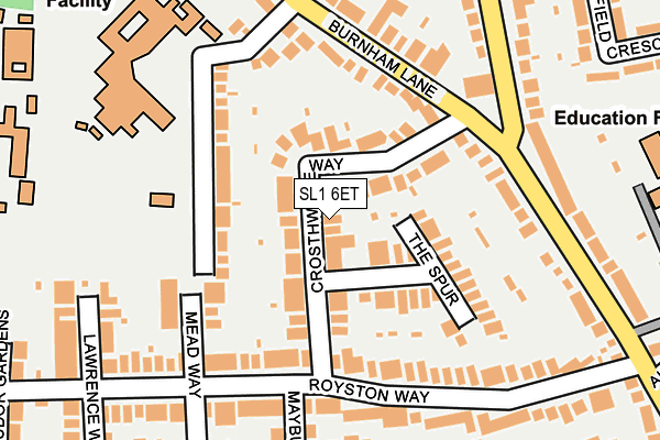 SL1 6ET map - OS OpenMap – Local (Ordnance Survey)