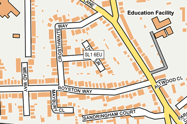 SL1 6EU map - OS OpenMap – Local (Ordnance Survey)