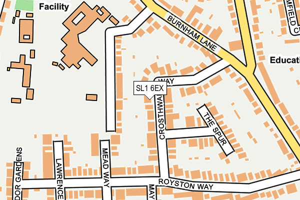 SL1 6EX map - OS OpenMap – Local (Ordnance Survey)