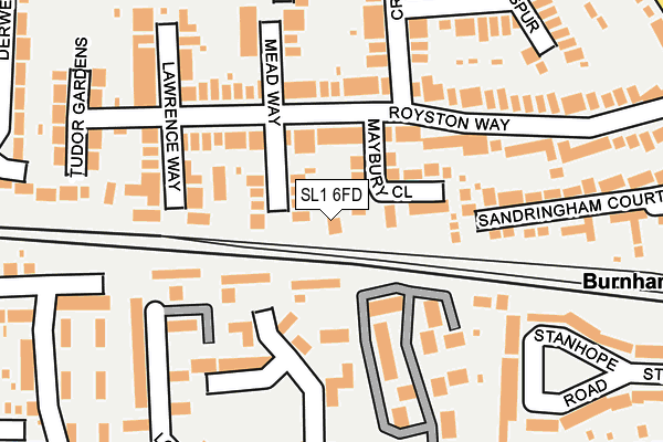 SL1 6FD map - OS OpenMap – Local (Ordnance Survey)