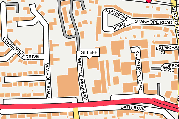 SL1 6FE map - OS OpenMap – Local (Ordnance Survey)