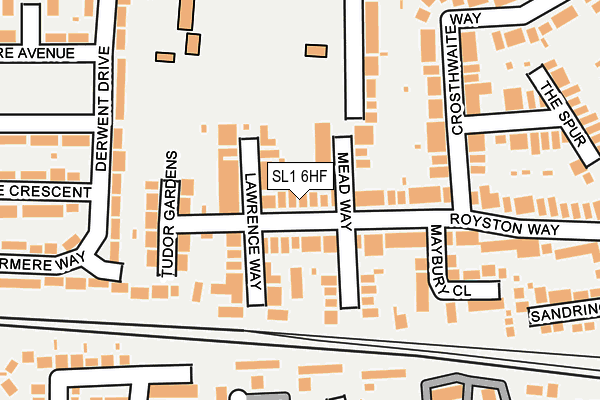 SL1 6HF map - OS OpenMap – Local (Ordnance Survey)
