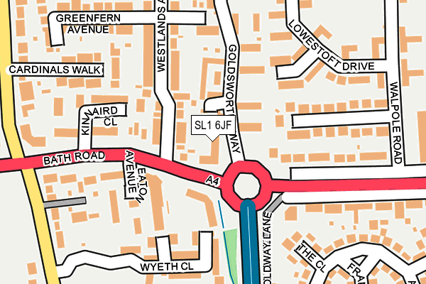 SL1 6JF map - OS OpenMap – Local (Ordnance Survey)