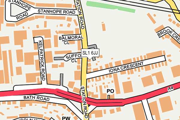 SL1 6JJ map - OS OpenMap – Local (Ordnance Survey)