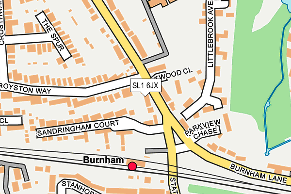 SL1 6JX map - OS OpenMap – Local (Ordnance Survey)