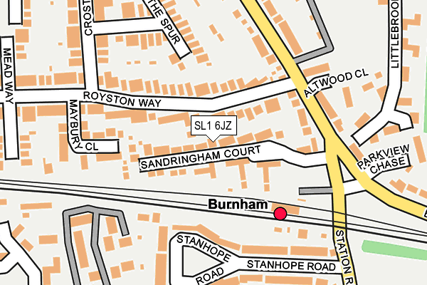 SL1 6JZ map - OS OpenMap – Local (Ordnance Survey)