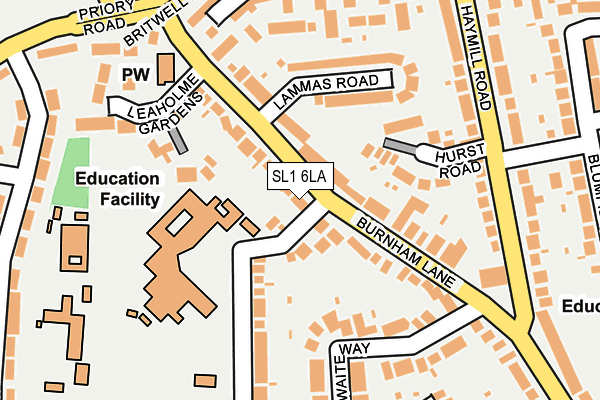 SL1 6LA map - OS OpenMap – Local (Ordnance Survey)