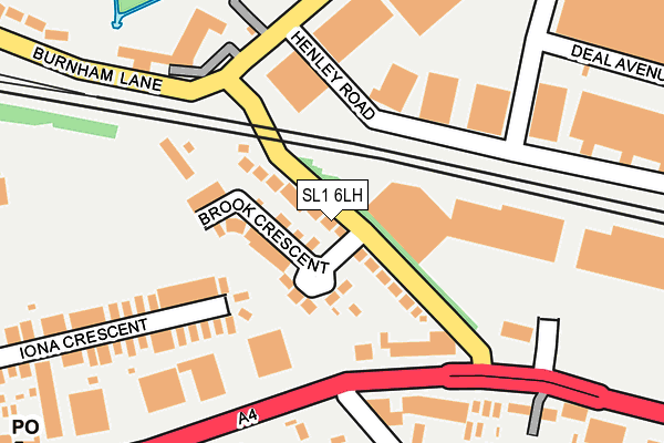 SL1 6LH map - OS OpenMap – Local (Ordnance Survey)