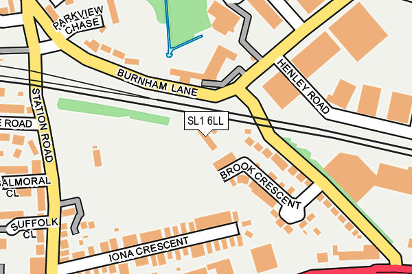 SL1 6LL map - OS OpenMap – Local (Ordnance Survey)