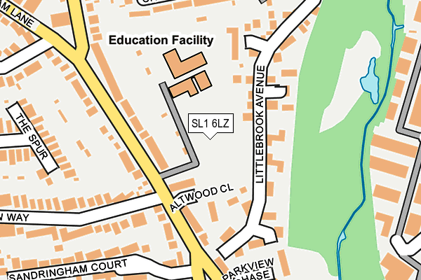 SL1 6LZ map - OS OpenMap – Local (Ordnance Survey)