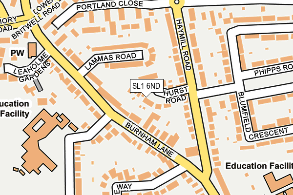 SL1 6ND map - OS OpenMap – Local (Ordnance Survey)