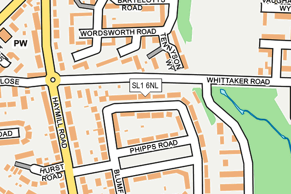 SL1 6NL map - OS OpenMap – Local (Ordnance Survey)