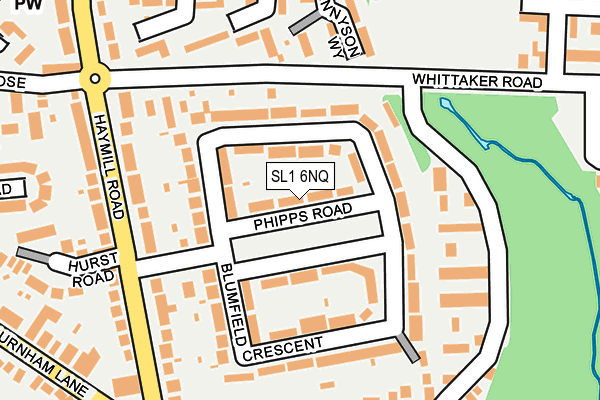 SL1 6NQ map - OS OpenMap – Local (Ordnance Survey)