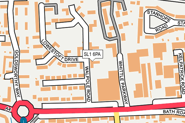 SL1 6PA map - OS OpenMap – Local (Ordnance Survey)