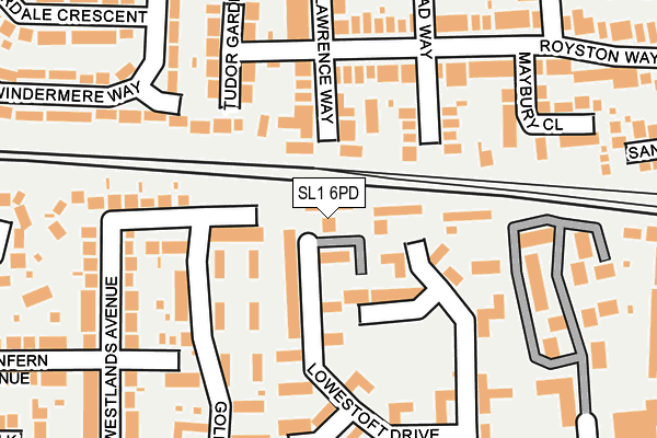 SL1 6PD map - OS OpenMap – Local (Ordnance Survey)