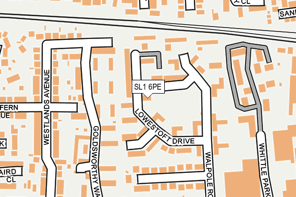 SL1 6PE map - OS OpenMap – Local (Ordnance Survey)
