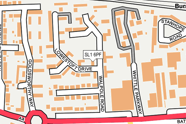 SL1 6PF map - OS OpenMap – Local (Ordnance Survey)