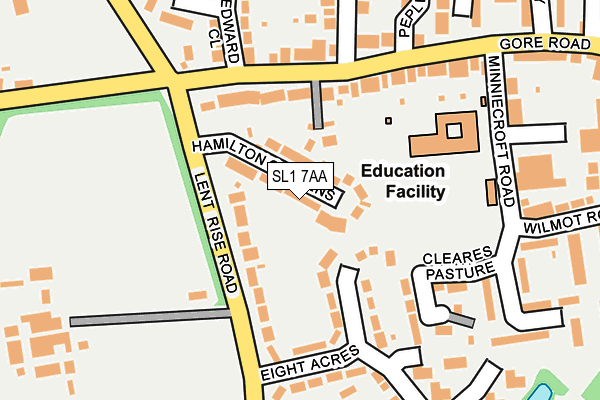 SL1 7AA map - OS OpenMap – Local (Ordnance Survey)