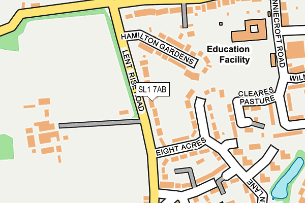 SL1 7AB map - OS OpenMap – Local (Ordnance Survey)