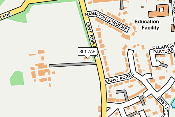 SL1 7AE map - OS OpenMap – Local (Ordnance Survey)