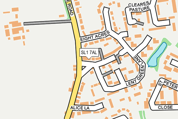 SL1 7AL map - OS OpenMap – Local (Ordnance Survey)