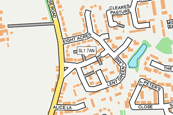 SL1 7AN map - OS OpenMap – Local (Ordnance Survey)
