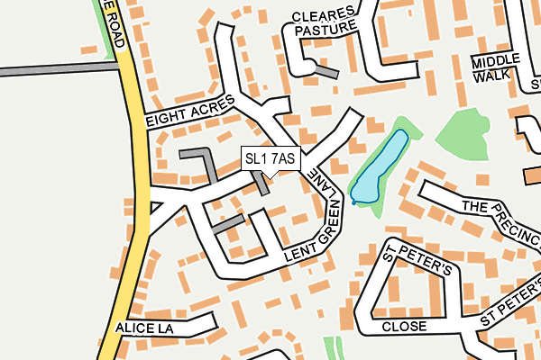 SL1 7AS map - OS OpenMap – Local (Ordnance Survey)