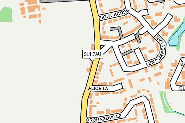 SL1 7AU map - OS OpenMap – Local (Ordnance Survey)