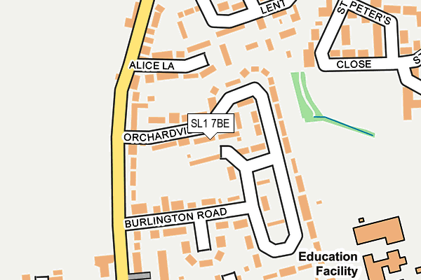SL1 7BE map - OS OpenMap – Local (Ordnance Survey)
