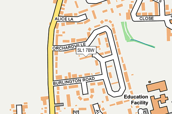 SL1 7BW map - OS OpenMap – Local (Ordnance Survey)