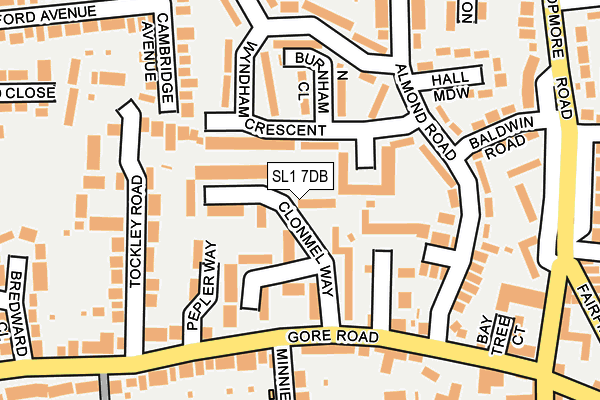 SL1 7DB map - OS OpenMap – Local (Ordnance Survey)