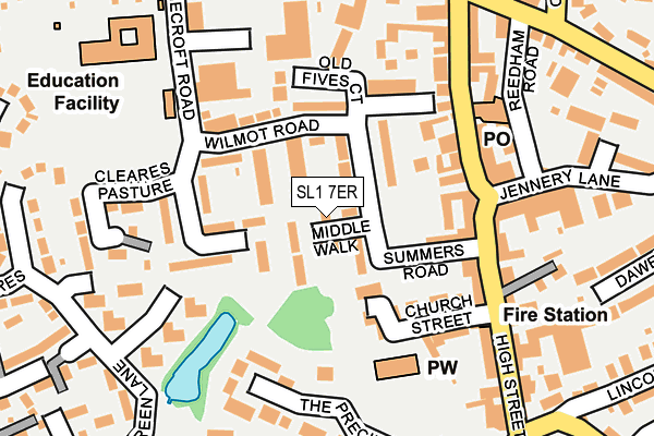 SL1 7ER map - OS OpenMap – Local (Ordnance Survey)